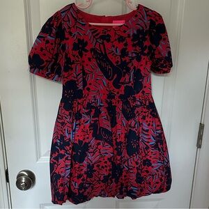 Lilly Pulitzer Moiraine Red, Blue & Black Floral Dress